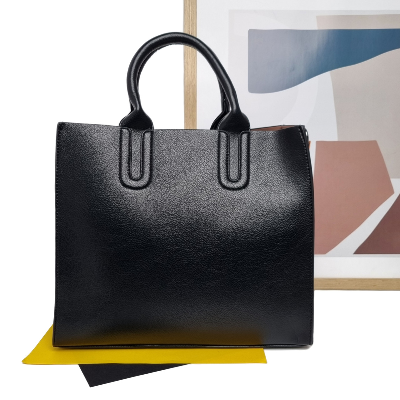 Жіноча сумка-тоут штучна шкіра чорний Арт.QBH-9421 black Eteral Smile ( Китайськ)