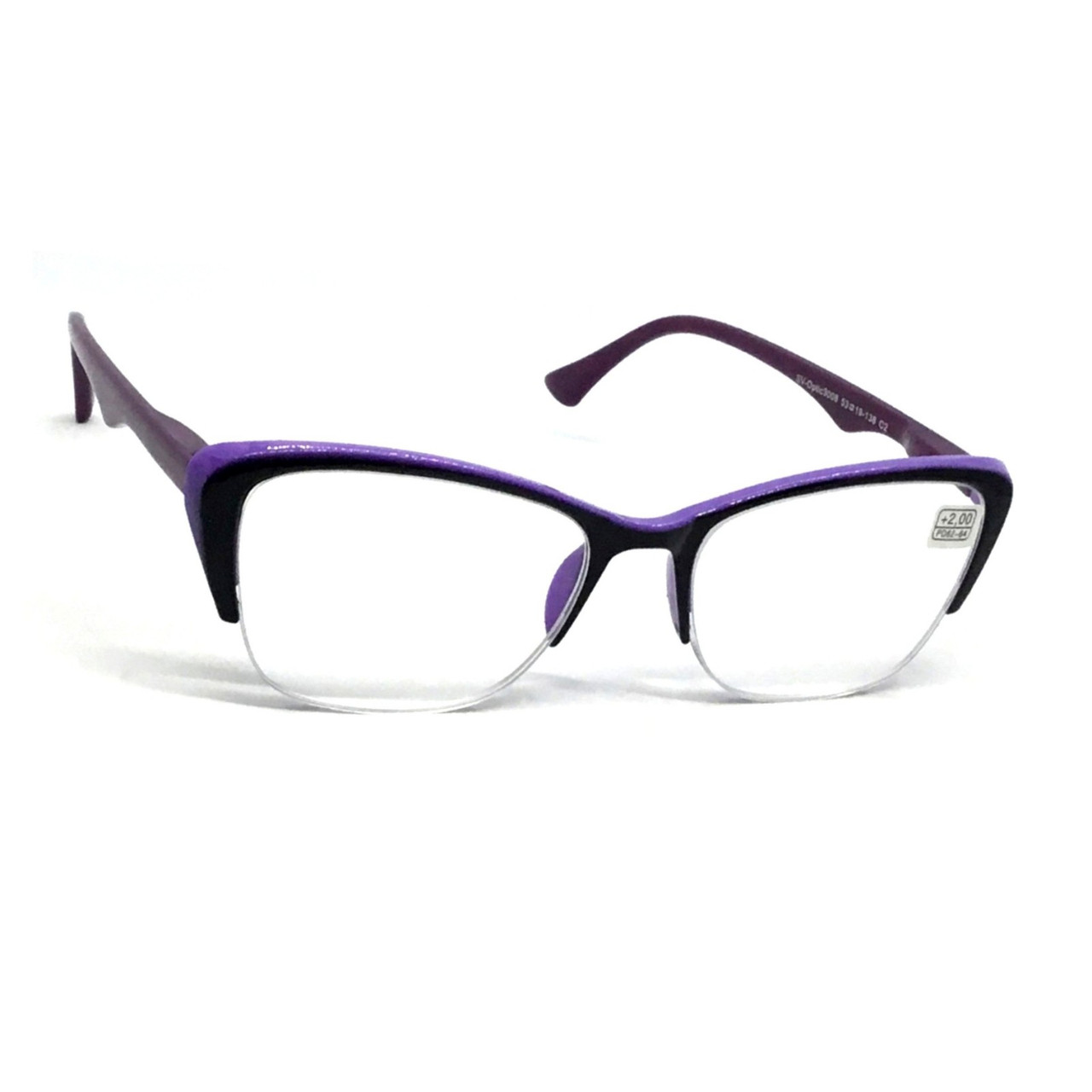 Жіночі окуляри з білою лінзою плюс 3008 с-2