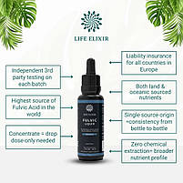 Life Elixir Fulvic Original Фульмова кислота, Детоксикація/підтримання мітохондрій. 50 ml BX727, фото 3