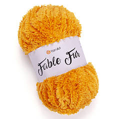 Пряжа YarnArt Fable Fur, імітація хутра, колір 985, апельсиновий