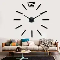 Часы настенные цифровые 3D DIY Clock EA-001 Black - часы наклейки