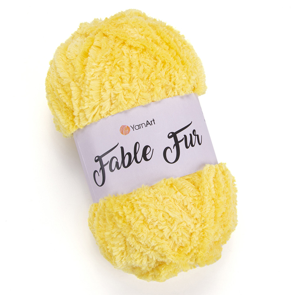 Пряжа YarnArt Fable Fur, імітація хутра, колір 984, жовтий