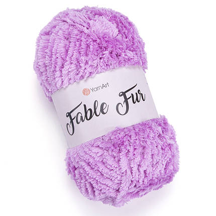 Пряжа YarnArt Fable Fur, імітація хутра, колір 978, ліловий, фото 1