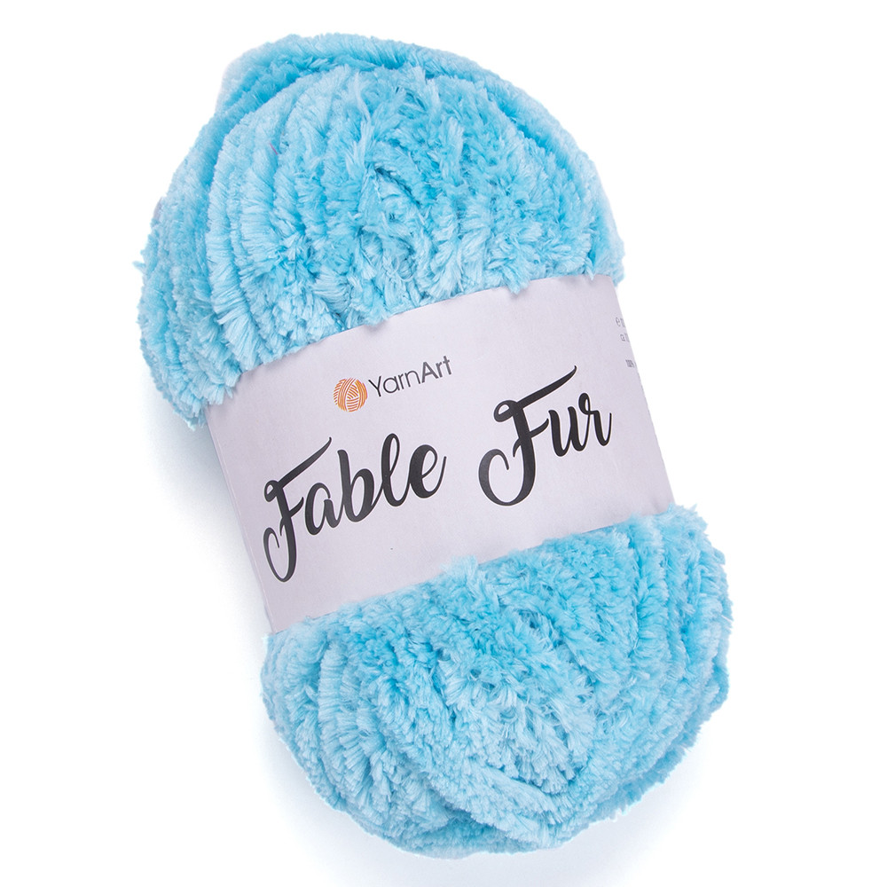 Пряжа YarnArt Fable Fur, імітація хутра, колір 975, бірюзовий