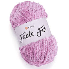 Пряжа YarnArt Fable Fur, імітація хутра, колір 973, суха троянда