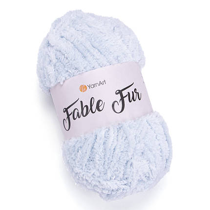 Пряжа YarnArt Fable Fur, імітація хутра, колір 971, льодяний, фото 1
