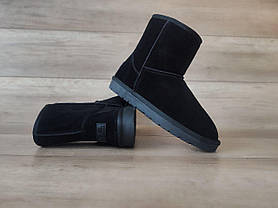 Чорні УГИ ЗАМША натуральна Високі (H = 20 см) класичні уги без застібки чоловічі черевики чоботи, фото 5