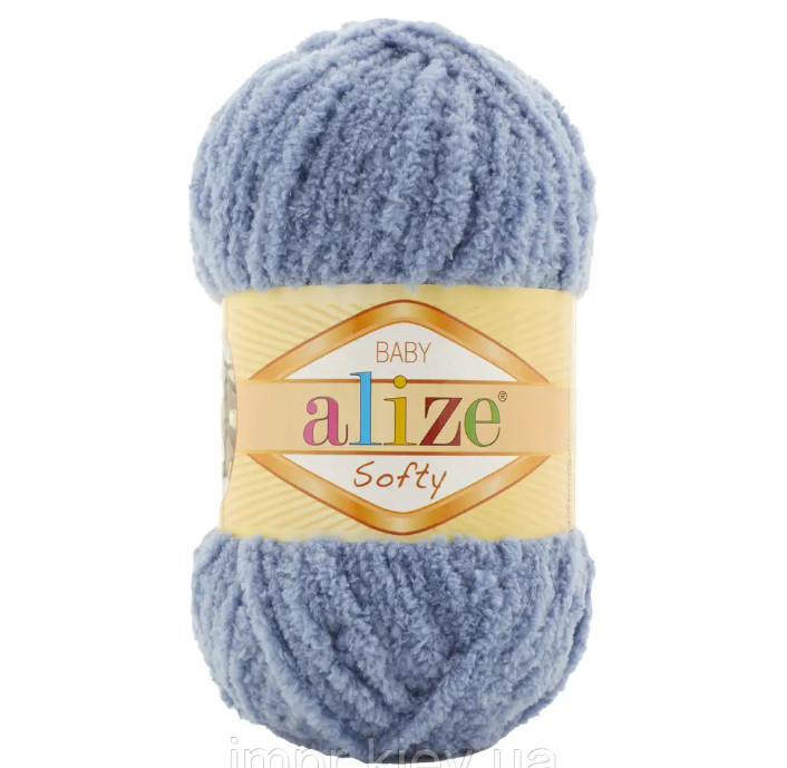 Пряжа Alize Softy, Алізе Софті № 374, джинсовий