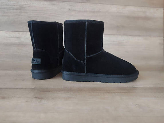 Чорні УГИ ЗАМША натуральна Високі (H = 20 см) класичні уги без застібки чоловічі черевики чоботи, фото 1