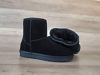 Черные УГГИ ЗАМША натуральная Высокие (Н= 20см) классические угги без застежки мужские ботинки сапоги 45