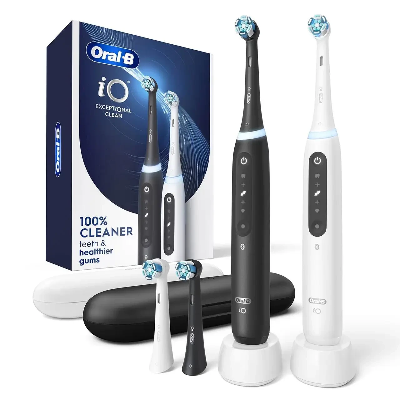 Oral-B iO Series 5 Exceptional Clean Duo Pack Black&White Набір електричних зубних щіток