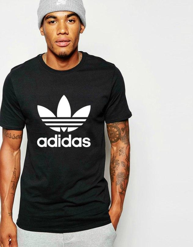 Літня бавовняна футболка чоловіча (Адідас) Adidas