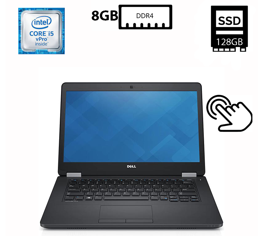 Ноутбук Dell Latitude E5470/14”IPS Touch(1920x1080)/Intel Core i5-6300U 2.40GHz/8GB DDR4/SSD 128GB/Intel HD Graphics