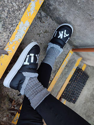 36-37 р Ugg GREY дутики детские СЕРЫЕ с опушкой с буквами на высокой подошве непромокаемые зимние, фото 2