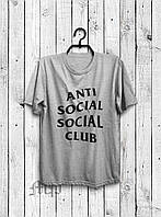 Летняя хлопковая футболка мужская (Анти социал клаб) Anto socail social club