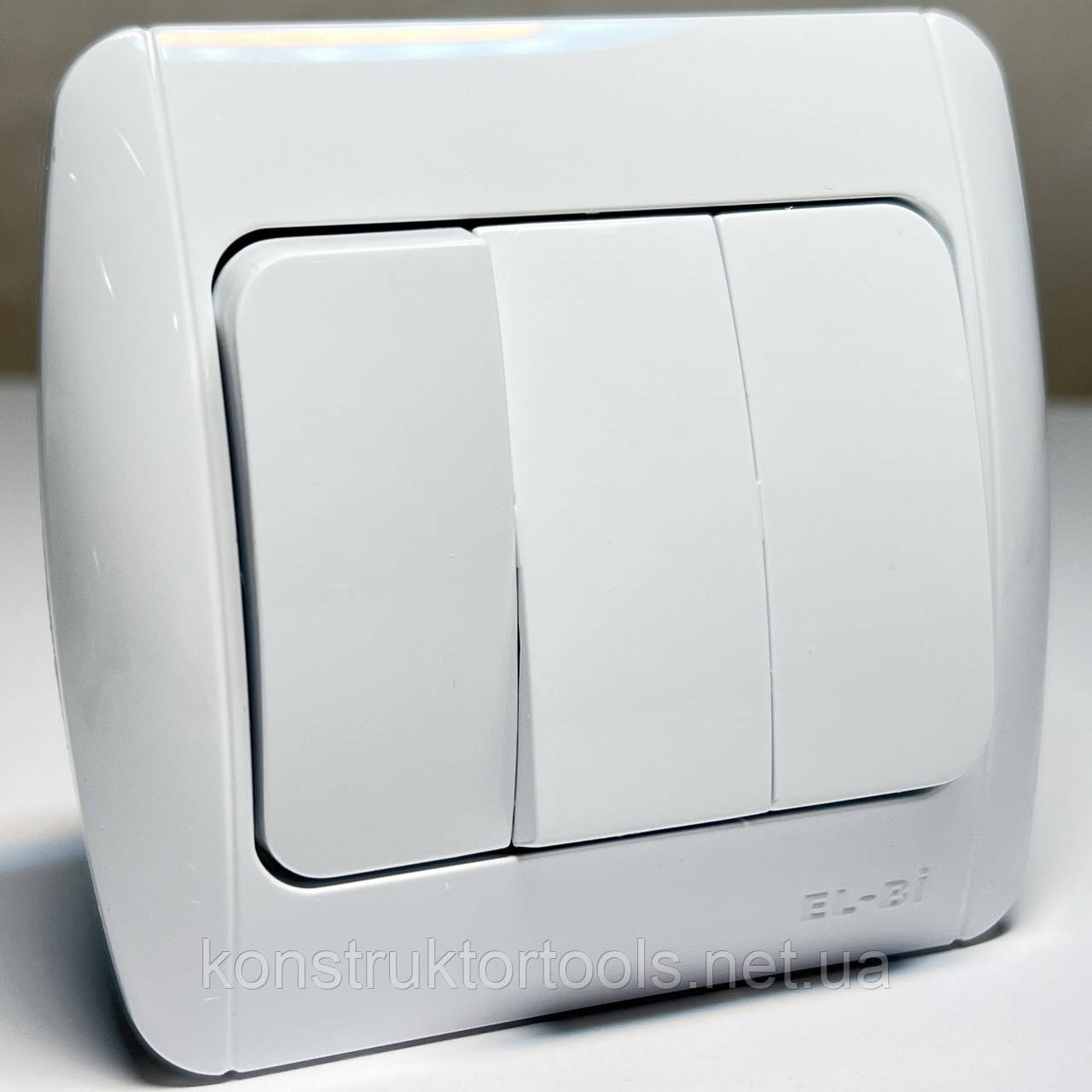 Вимикач EL-BI ZIRVE Fixline білий 3кл, фото 1