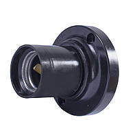 Патрон электрический карболитовый настенный прямой e.lamp socket wall side.E27.bk.black E.NEXT