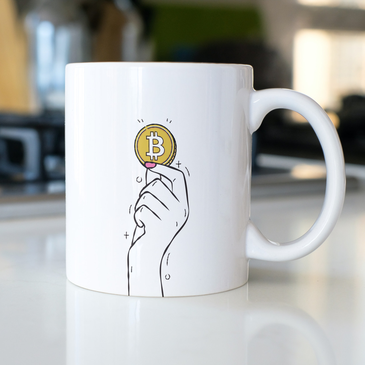 Кухоль з логотипа біткоїн Bitcoin 330 мл чашка для трейдера інвестора на подарунок, криптовалюта Wl