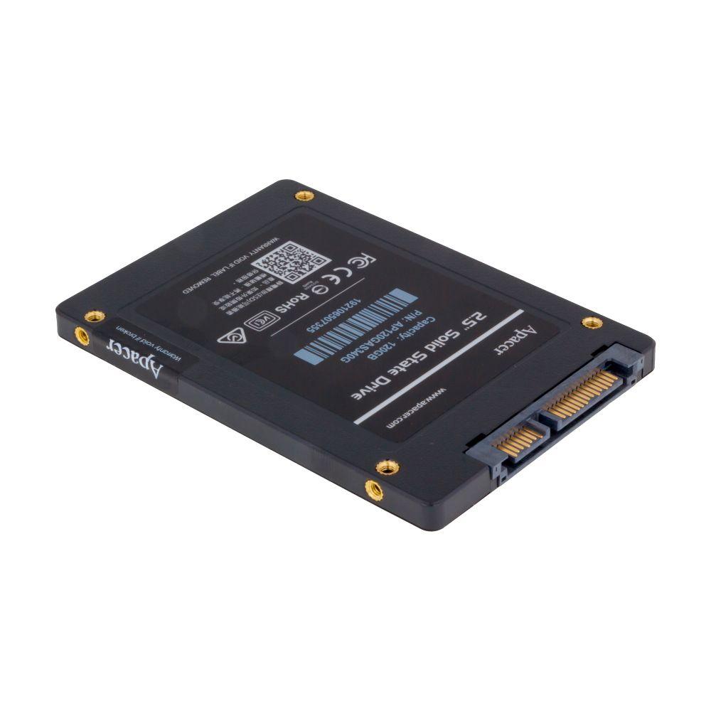 SSD Диск Apacer AS340 120GB 2.5" 7mm SATAIII Standard (AP120GAS340G-1) Характеристика Черный от магазина style - фото 1 - id-p2059560619