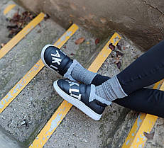 36-37 р Ugg GREY дутики детские СЕРЫЕ с опушкой с буквами на высокой подошве непромокаемые зимние, фото 3