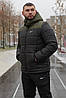Зимова куртка Європейка хакі-чорна, фото 2