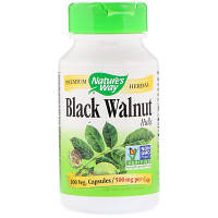 Травы Nature's Way Черный Орех, Black Walnut, Hulls, 500 мг, 100 Капсул (NWY-10600) - Топ Продаж!