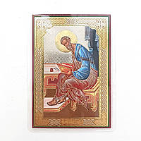 Матфей святой апостол и евангелист. Ламинированная икона 6х9 см, тип 2