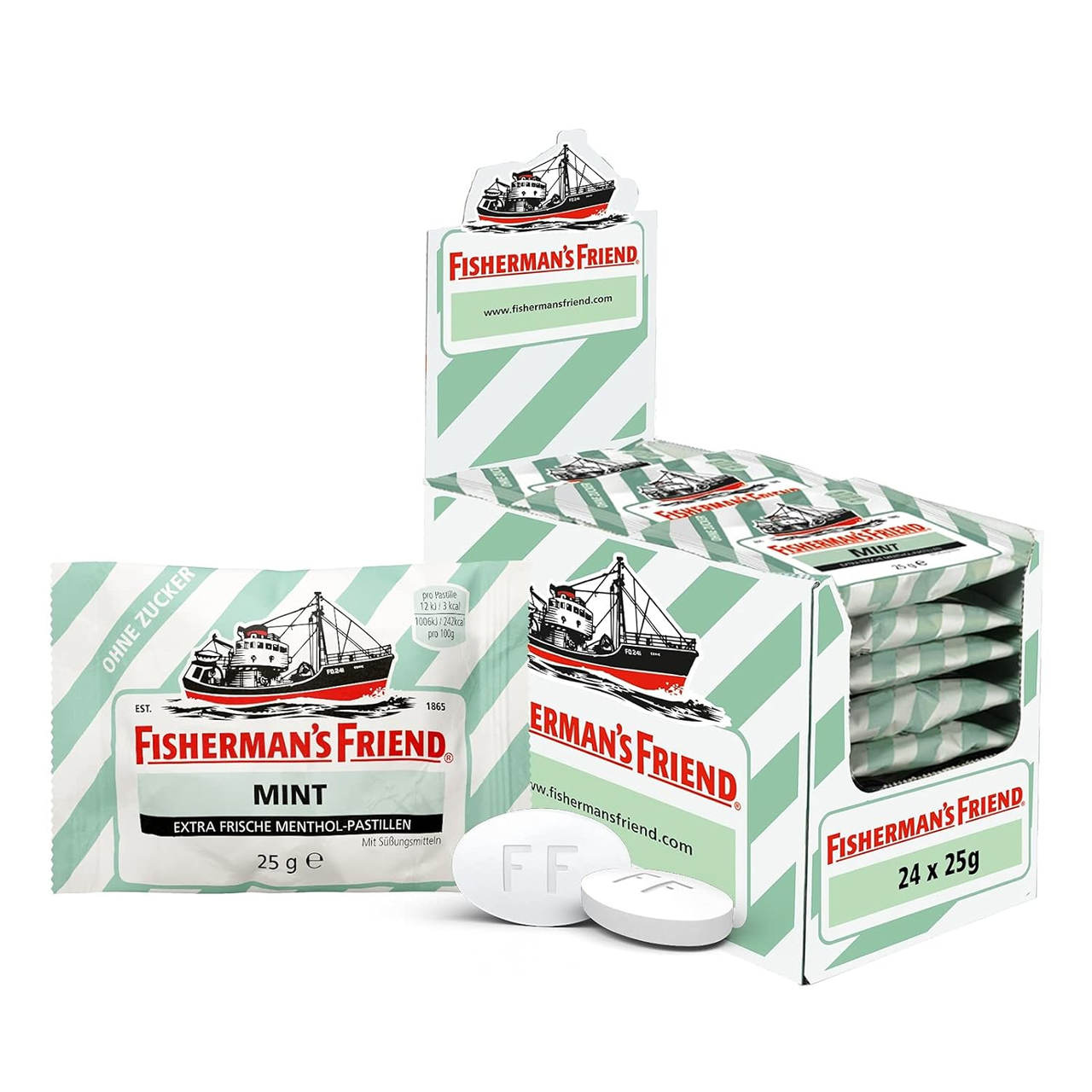 Леденцы Fisherman's Friend Sugar Free Mint Menthol 25g - фото 2 - id-p2059568008