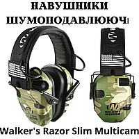 Активные тактические наушники Walker's Razor Slim наушники шумоподавляющие для стрельбы наушники под каску