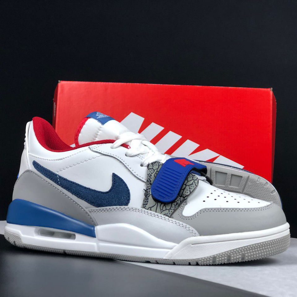 Чоловічі кросівки Nike Jordan Legacy 312 Low стильні демісезонні білі сірі