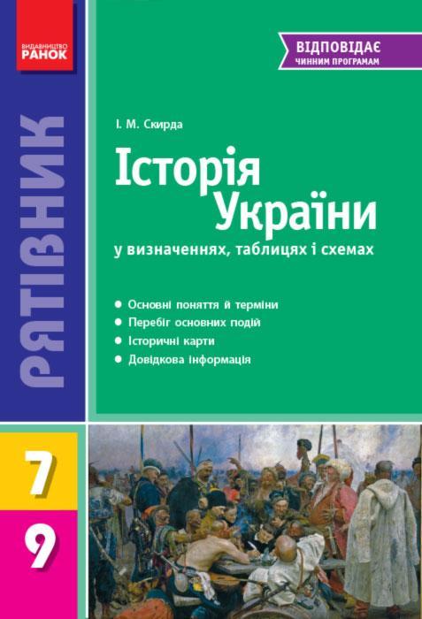 Історія України у визначеннях, таблицях і схемах. 7—9 класи. Рятівник. Скирда І.М., фото 1