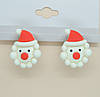 Сережки кліпси дитячі для вух без пробивання Новорічний Клоун у червоному ковпаку та кучерявою бородою, фото 2