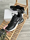 Кросівки чоловічі чорні Nike Air Max 270 Black/White (01290), фото 3