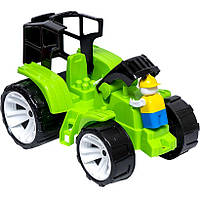 Детская игрушка в виде Трактора с черной кабиной и водителем BAMS 0" BS-007/18 Салатовый