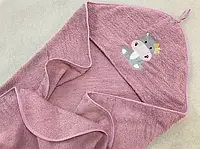 Махровое полотенце "Бегемотик розовый" (3860)