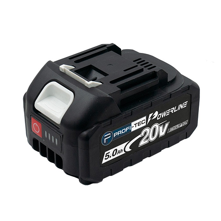 Акумуляторна батарея PROFI-TEC PT2050B POWERLine : 20V, 5C, 5.0 Аh, з індикатором заряду, фото 1