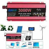 Інвертор 3000w 12v-220v Easun Перетворювач напруги 12 в 220 в