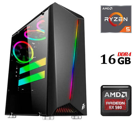 Новый ПК Dtop Gaming R558 MT/ Ryzen 5 5500/ 16 GB RAM/ 480 GB SSD ...