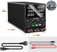 NicePower SPS3010-2KD двоканальний імпульсний блок живлення: 2 x ( 0-30В, 0-10А), 600 Вт., фото 3