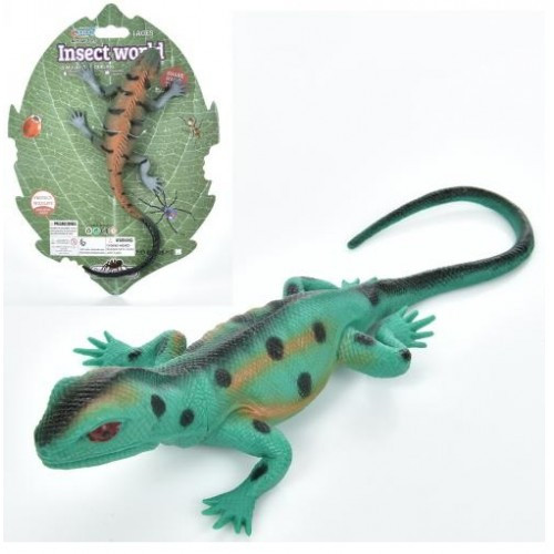 Тварини Ящірка гумова BY568-KCC-KCD пищалка 2 види на листі р.22х29х3см.