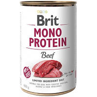 Консервы для собак Brit Mono Protein с говядиной 400 г (8595602529766)