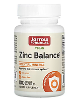 Jarrow Formulas, Zinc Balance, веганский цинк, 100 растительных капсул