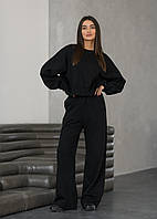 Жіночий спортивний костюм Staff ne black oversize