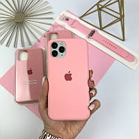 Силиконовый чехол на Айфон 11 про с закрытым низом | iPhone 11 Pro Pink (12)