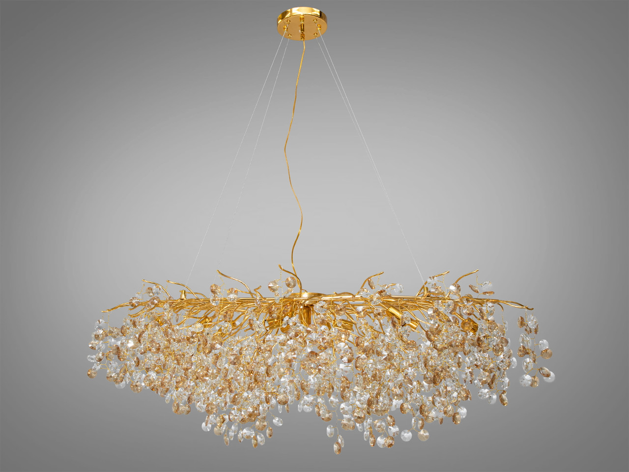 Сучасна велика кришталева люстра 601-1000GD, фото 1