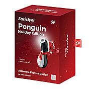 Вакуумний кліторальний стимулятор Satisfyer Penguin Holiday Edition, у шапочці та шарфі, фото 5