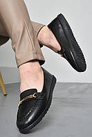 Туфли-лоферы женские черного цвета 171080T Бесплатная доставка