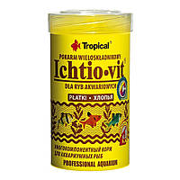 Сухой корм для аквариумных рыб Tropical в хлопьях Ichtio-Vit 100 мл (для всех аквариумных рыб) e