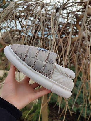 Дутики UGG COFFEE короткі уги хутряні низькі, що не промокають зимові теплі сліпони мокасини, фото 5