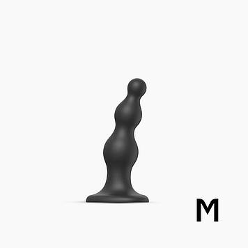 Насадка для страпона Strap-On-Me Dildo Plug Beads Black M Bomba💣